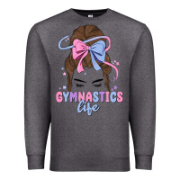 Charcoal Heather gymnastics life Premium Sweatshirt - MaliasSmallBusiness