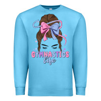 Ocean Blue gymnastics life Premium Sweatshirt - MaliasSmallBusiness