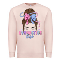 Pale Pink gymnastics life Premium Sweatshirt - MaliasSmallBusiness