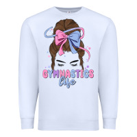 White gymnastics life Premium Sweatshirt - MaliasSmallBusiness