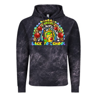 Cloud Black hello back to school rainbow Vintage Hoodie - texasbilliewilder