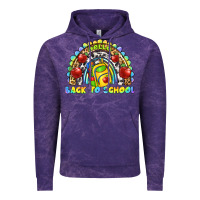 Cloud Purple hello back to school rainbow Vintage Hoodie - texasbilliewilder