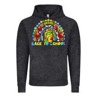 Vintage Black hello back to school rainbow Vintage Hoodie - texasbilliewilder