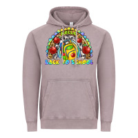 Vintage Zinc hello back to school rainbow Vintage Hoodie - texasbilliewilder