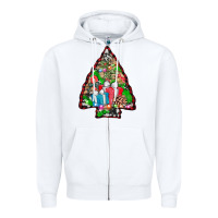 White arrowhead christmas gifts Zipper Hoodie - AdoDesignShop