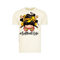 Vintage Arctic softball life messy bun Vintage Tee - Zillion Design Studio