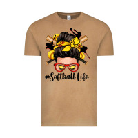 Vintage Camel softball life messy bun Vintage Tee - Zillion Design Studio