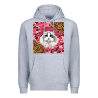 Heather Grey ragdoll cat Premium Hoodie - LillyAllenDesigns