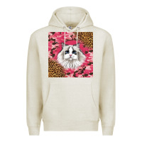 Oatmeal Heather ragdoll cat Premium Hoodie - LillyAllenDesigns