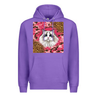 Purple ragdoll cat Premium Hoodie - LillyAllenDesigns