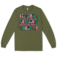 Army Green floral i am street so look both ways before you cr Long Sleeve Tee - AdoDesignShop
