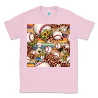 Bubblegum Pink baseball leopard cowhide sunflower seamless pattern Classic Tee - JahusDesignShop