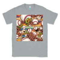 Heather Grey baseball leopard cowhide sunflower seamless pattern Classic Tee - JahusDesignShop