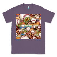 Lavender baseball leopard cowhide sunflower seamless pattern Classic Tee - JahusDesignShop