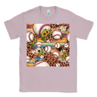 Lilac baseball leopard cowhide sunflower seamless pattern Classic Tee - JahusDesignShop