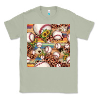 Matcha baseball leopard cowhide sunflower seamless pattern Classic Tee - JahusDesignShop