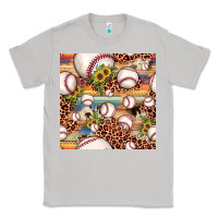 Moon Dust baseball leopard cowhide sunflower seamless pattern Classic Tee - JahusDesignShop
