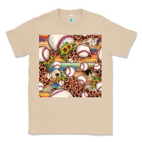 Mushroom baseball leopard cowhide sunflower seamless pattern Classic Tee - JahusDesignShop