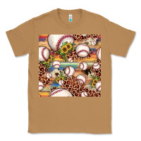 Toasted Coconut baseball leopard cowhide sunflower seamless pattern Classic Tee - JahusDesignShop