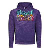 Cloud Purple blessed teacher Vintage Hoodie - Zillion Design Studio