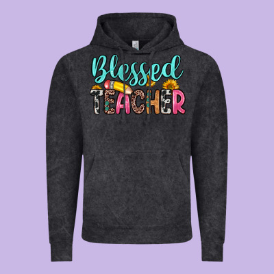 Blessed Teacher Vintage Hoodie Designed By Zillion Design Studio