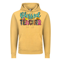 Vintage Mustard blessed teacher Vintage Hoodie - Zillion Design Studio