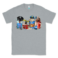 Heather Grey police coffee cup Classic Tee - AdoDesignShop
