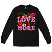 Black i love you more with lips and strawberry Long Sleeve Tee - AdoDesignShop