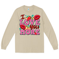 Mushroom i love you more with lips and strawberry Long Sleeve Tee - AdoDesignShop