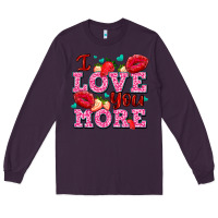Plum i love you more with lips and strawberry Long Sleeve Tee - AdoDesignShop