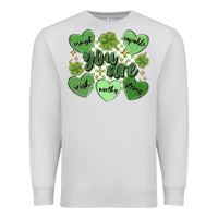 Dove Grey st. patrick's day positive affirmations Premium Sweatshirt - MaliasSmallBusiness