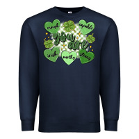 Navy st. patrick's day positive affirmations Premium Sweatshirt - MaliasSmallBusiness