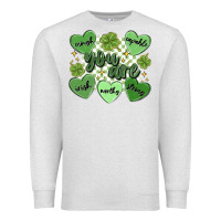Oatmeal Heather st. patrick's day positive affirmations Premium Sweatshirt - MaliasSmallBusiness