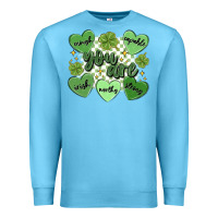 Ocean Blue st. patrick's day positive affirmations Premium Sweatshirt - MaliasSmallBusiness