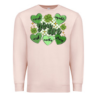 Pale Pink st. patrick's day positive affirmations Premium Sweatshirt - MaliasSmallBusiness