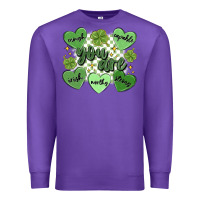 Purple st. patrick's day positive affirmations Premium Sweatshirt - MaliasSmallBusiness
