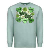 Seafoam st. patrick's day positive affirmations Premium Sweatshirt - MaliasSmallBusiness