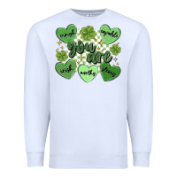 White st. patrick's day positive affirmations Premium Sweatshirt - MaliasSmallBusiness