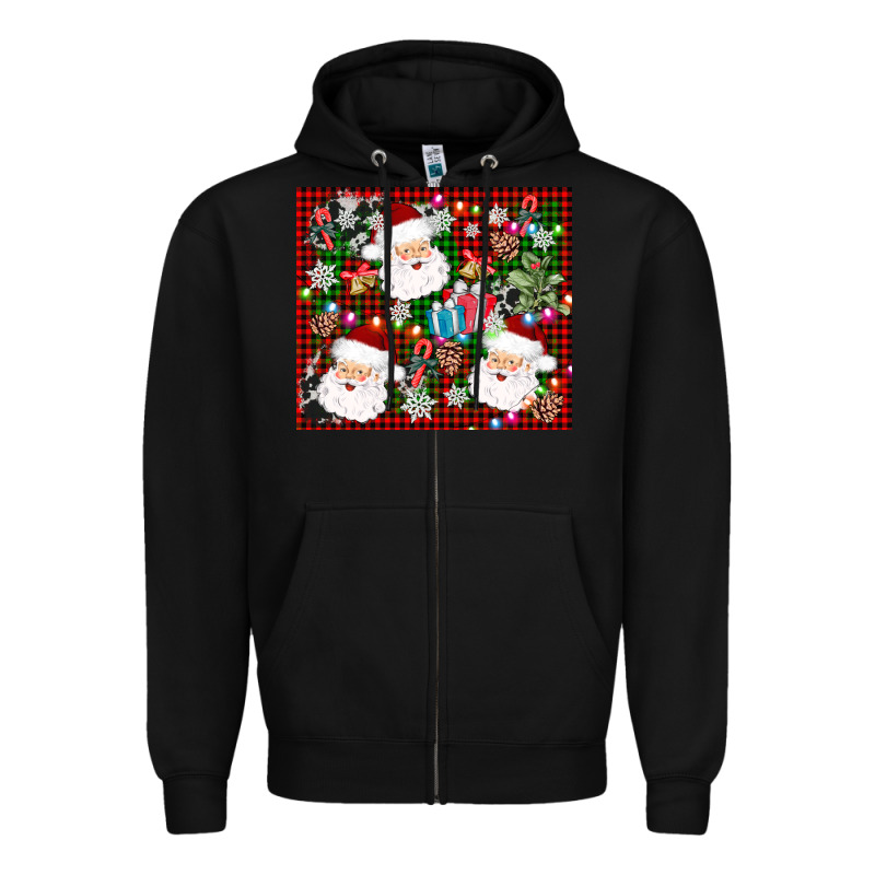 Santa Christmas Zipper Hoodie by AdoDesignShop | Teevron