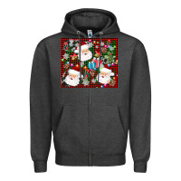 Charcoal Heather santa christmas Zipper Hoodie - AdoDesignShop