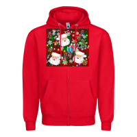 Red santa christmas Zipper Hoodie - AdoDesignShop