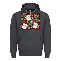 Smoke santa christmas Zipper Hoodie - AdoDesignShop