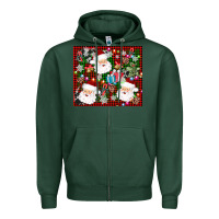 Sports Green santa christmas Zipper Hoodie - AdoDesignShop