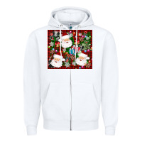 White santa christmas Zipper Hoodie - AdoDesignShop