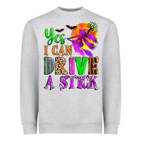 Heather Grey yes i can drive a stick Heavyweight Sweatshirt - Zillion Design Studio