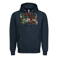 Navy just a girl who loves christmas Zipper Hoodie - AdoDesignShop