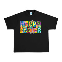 Black happy easter with eggs Urban Heavy Tee - Neo Western