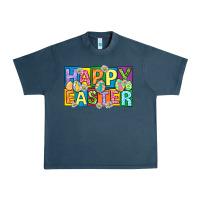 Midnight Navy happy easter with eggs Urban Heavy Tee - Neo Western