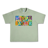 Oil Green happy easter with eggs Urban Heavy Tee - Neo Western