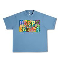 Pebble Blue happy easter with eggs Urban Heavy Tee - Neo Western